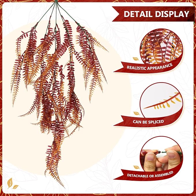 2-Pack Fake Hanging Plants, Faux Hanging Plant Artificial Greenery - Image 2