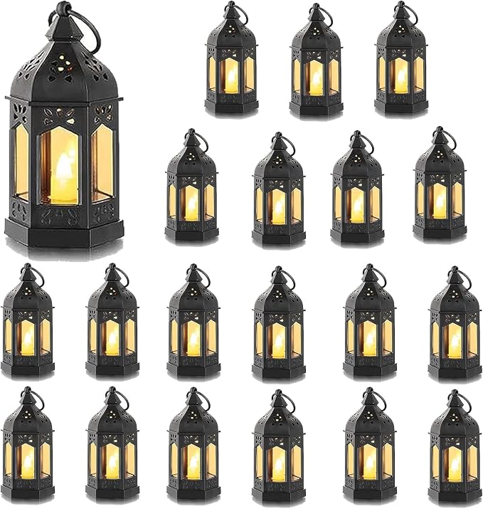 Hewory 20PCS Black Mini Halloween Lanterns by Hewory