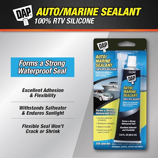 Dap 00694 2.8-Ounce Silicone Rubber Auto/Marine Sealant - Image 2