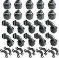 Yariwiz 1/2 Black Special Extra Flexible Plastic Liquid Tight Conduit Connector by Yariwiz