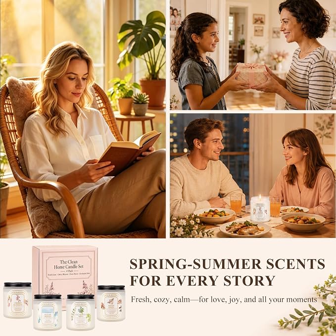 4 Pack Scented Candles for Women: Natural Soy Candles for Home Scented | - Image 5