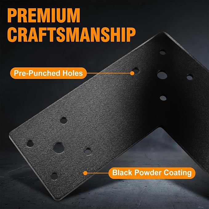 4PCS L Post Bracket, L Beam Brackets | - Image 6