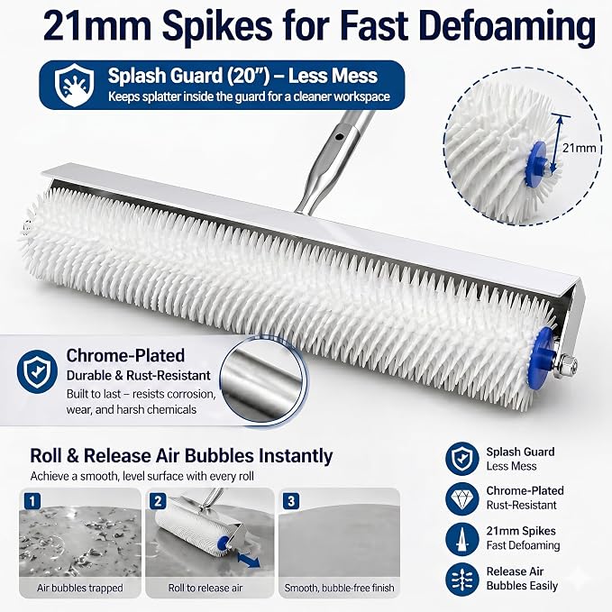 Self-Leveling Cement Tool Kit | Spiked Roller - Image 3