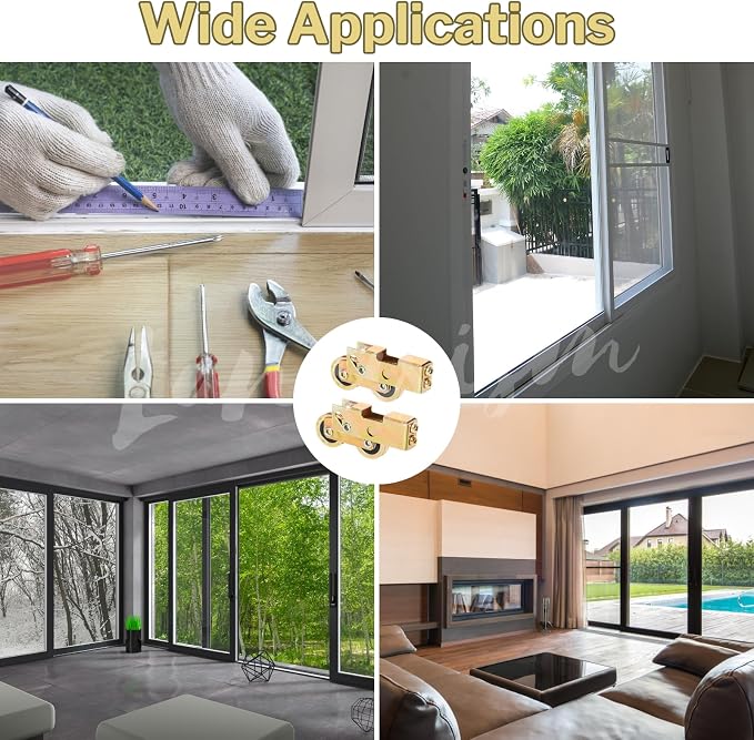 4Pcs Sliding Door Tandem Roller, Heavy-Duty 1-1/4 Inch Sliding Door Tandem - Image 7