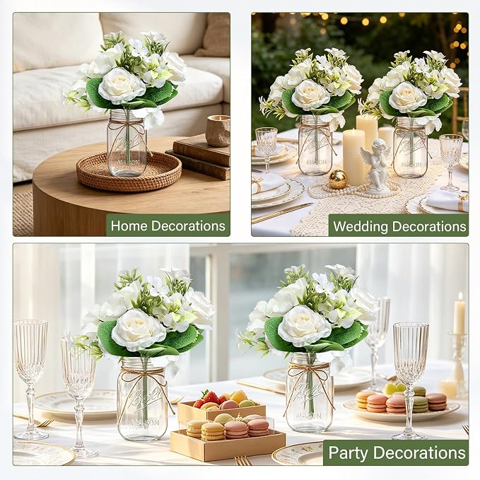 10 Sets Mason Jars Flower Table Centerpiece - Image 5