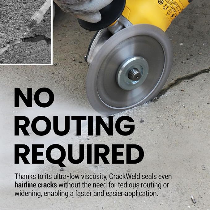 CrackWeld Concrete Crack Repair Kit – Polyurethane Concrete Crack Filler - Image 3