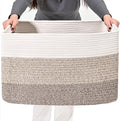 ICERZCZ Large Rectangle Blanket Basket, Large Storage Basket by ICERZCZ