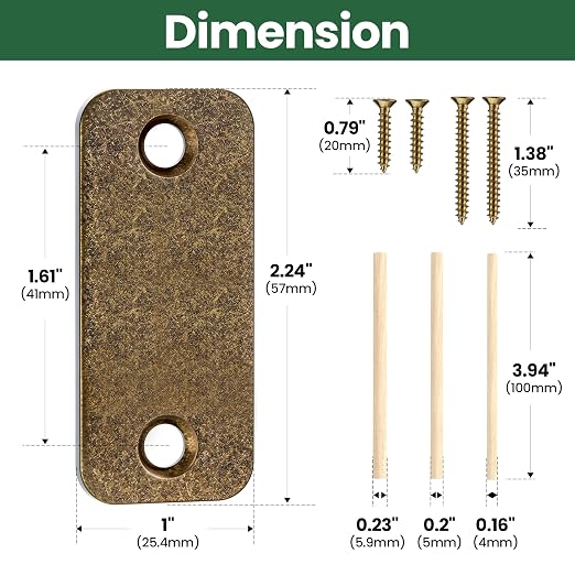 1" x 2-1/4" Door Hole Cover Plate, Stainless Steel Door Strike Filler Plate | 1 - Image 2