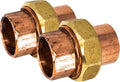 2-Pack 3/4-Inch Copper Union CxC Sweat Connection, Made in USA, Certified Safe by PROCURU