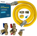 1" OD x 48" x 3/4"MIP x 3/4"FIP Flexible Gas Connector Kit by PROCURU