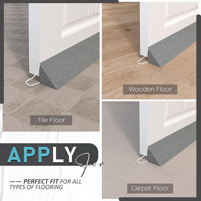 SYIPO Triangle Door Draft Stopper，35.4" New Weighted Under Door Draft Blocker - Image 7