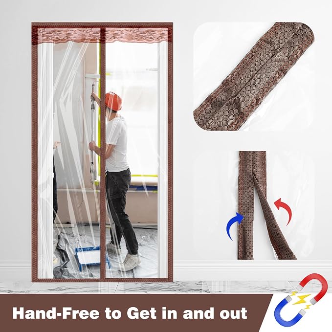 Dust Barrier, Plastic Zipper Magnetic Door Dust Protection Kit, Construction - Image 4