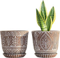 Gepege Ceramic Plant Pots, 6 Inch Indoor Planters by Gepege