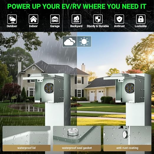 50 Amp EV Charging Receptacle/Nema 14-50 EV Outlet - Image 7