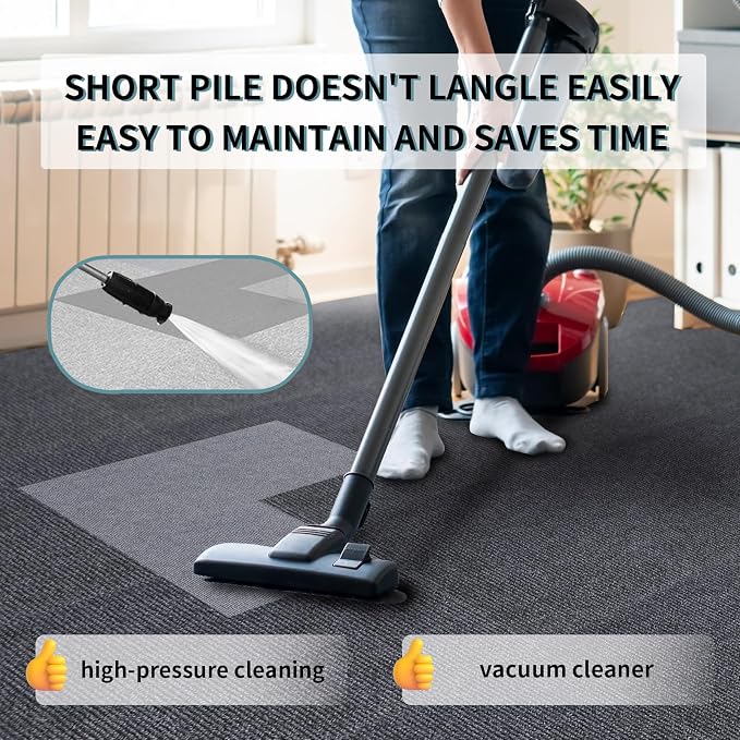 35pc 12" x 12" Self-Adhesive Carpet Tiles, Economical Temporary Flooring - Image 6