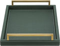 XIGEXIGE Green Decorative Serving Tray, Rectangular Tray by XIGEXIGE