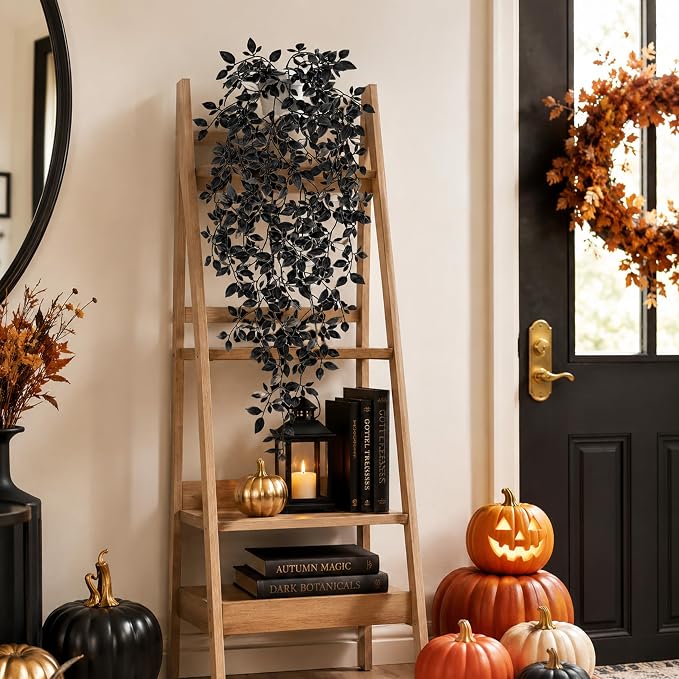 Der Rose Fake Hanging Plant for Halloween Bathroom Decor, Bookshelf Accent | - Image 5