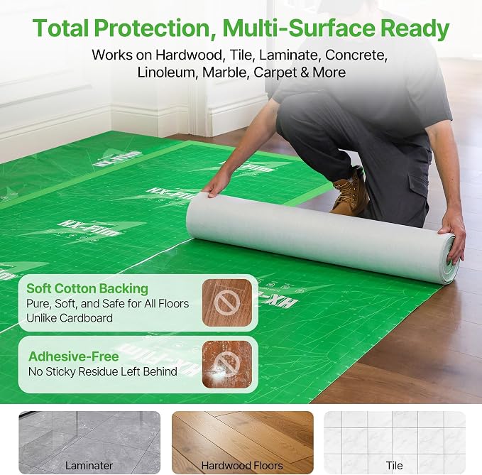 39" x50' Heavy-Duty Floor Protection | Construction Grade Carpet Protector | - Image 8