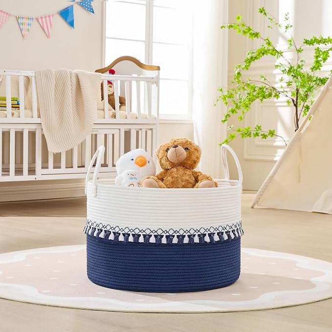 KAKAMAY Large Blanket Basket - Image 2