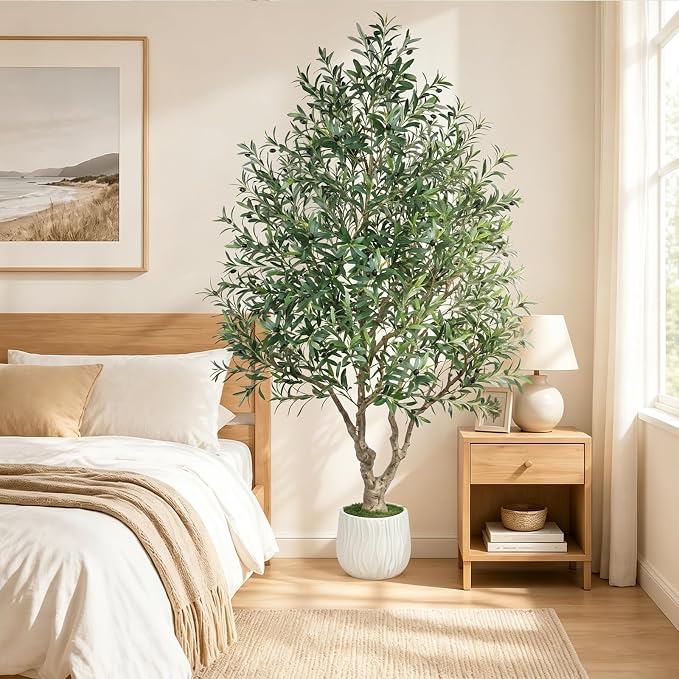 GTIDEA 8ft Artificial Olive Tree, Faux Olive Tree - Image 5