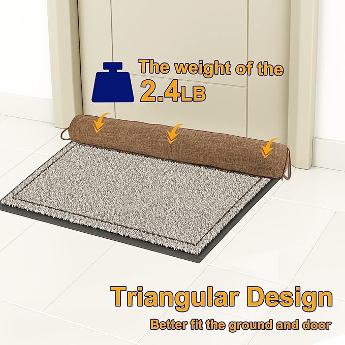 NABOWAN Weighted Door Draft Stopper — Triangular Under-Door Gap Filler - Image 4