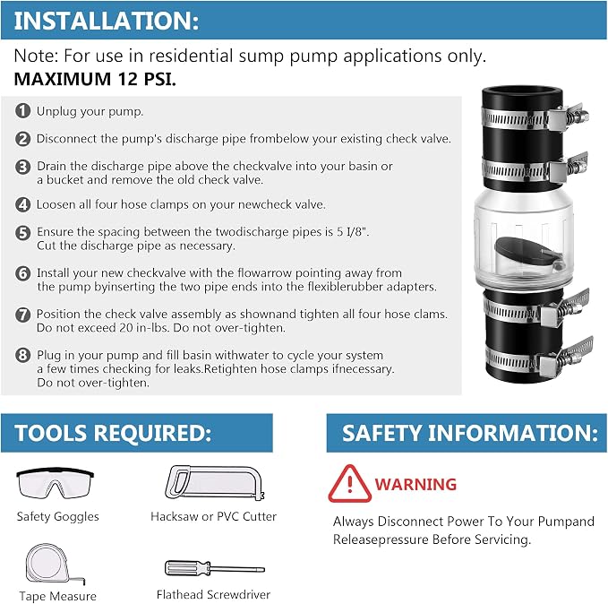 1-1/2" Silent Sump Pump Check Valve, Fit 1-1/2" Pipe | Check Valves Spring - Image 7