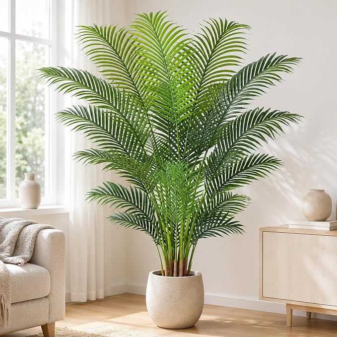 Artificial Palm Tree 6.2ft Tall Fake Palm Tree Indoor Decor - Image 8