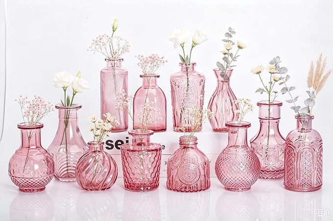 Mini Bud Vases Centerpieces for Tables, Small Flower Vases Suitable for by Unknown