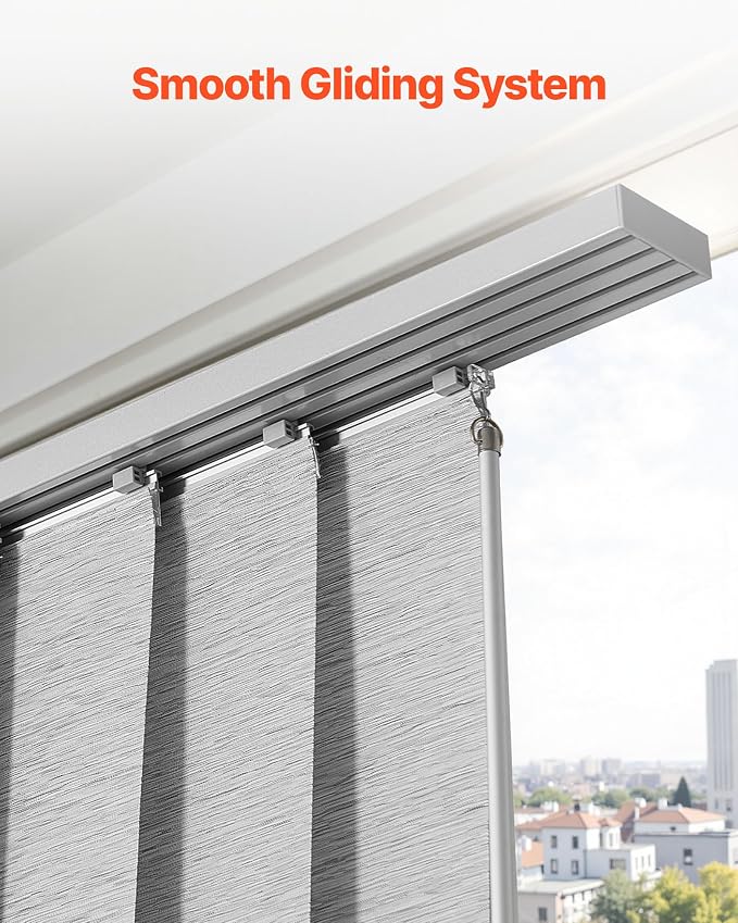 VEVOR Panel Track Blinds, Extendable Track from 45.8 in to 86 in W, Trimmable - Image 5