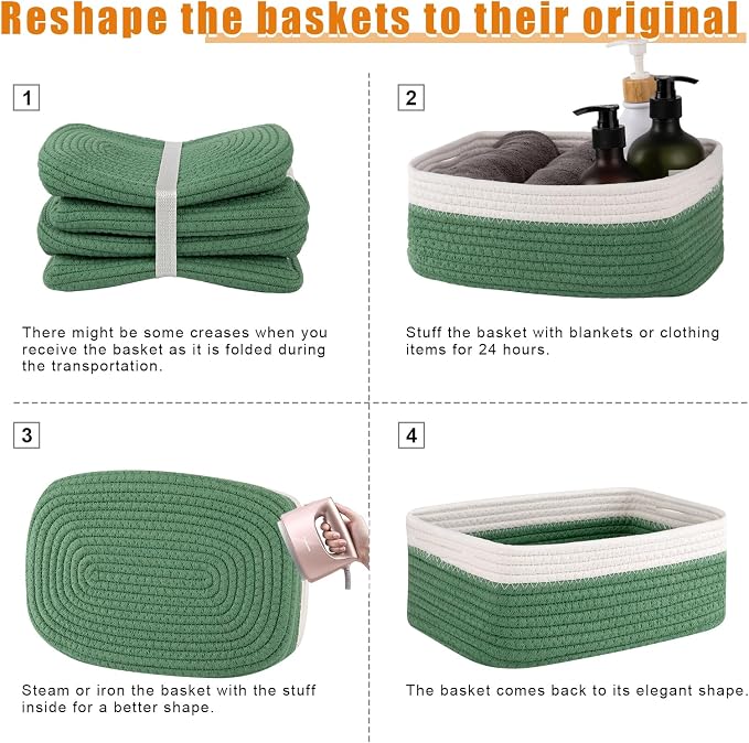 OIAHOMY 4 PACK 7L Storage Baskets - Image 7