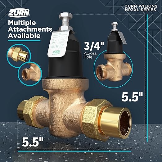 Zurn Wilkins 34-NR3XLDU 3/4" NR3XL Pressure Reducing Valve - Image 7
