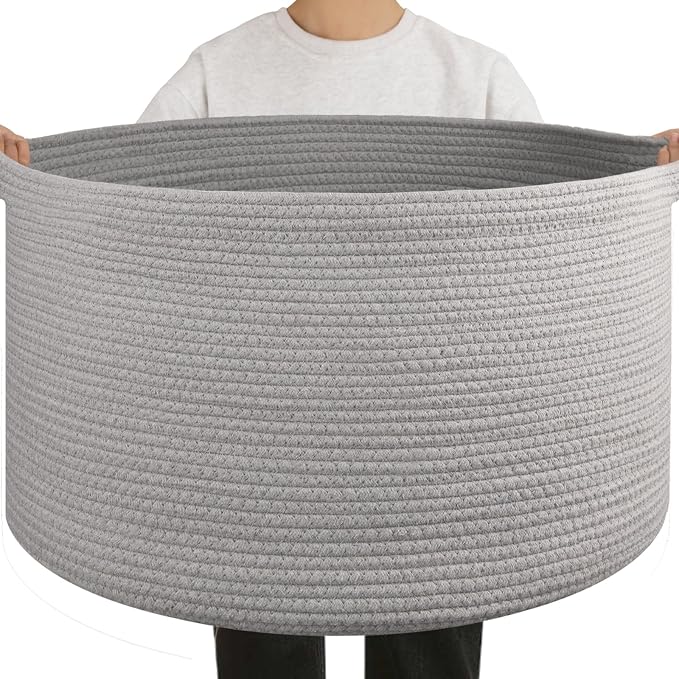 OIAHOMY 90L Extra Large Blanket Basket by MasterofSpaceOptimization