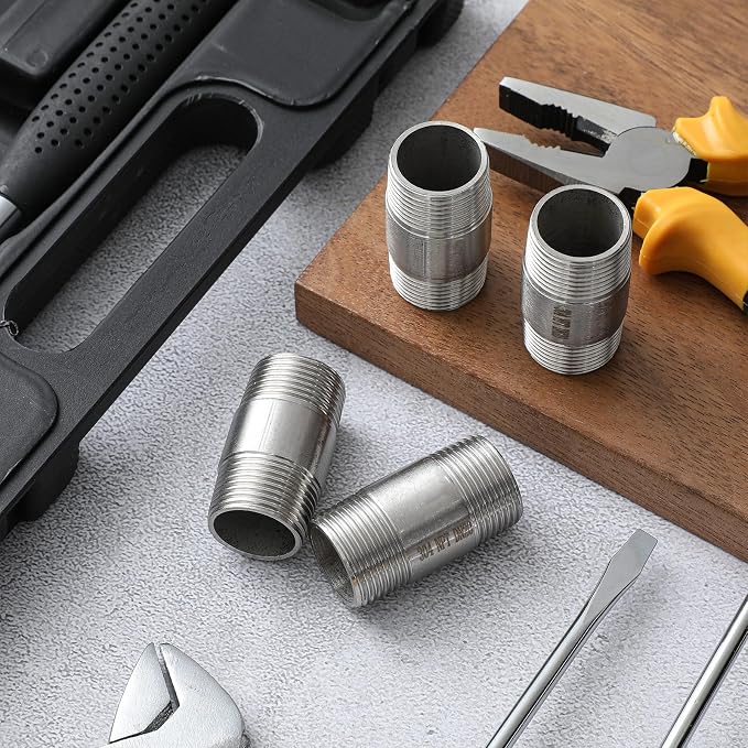 4 Pcs 304 Stainless Steel Pipe Fittings 3/4" NPT x 3/4" NPT Male Threaded 2" - Image 7