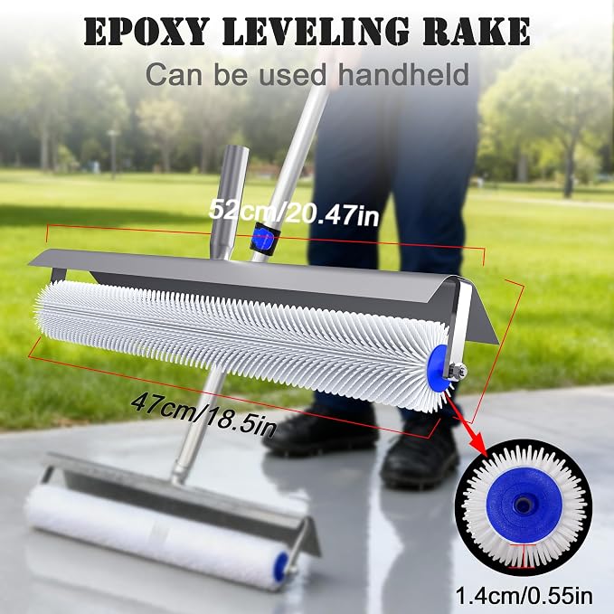 Self Leveling Concrete Tools Kit, 20 Inch Spike Roller, Epoxy Floor Tools | - Image 4