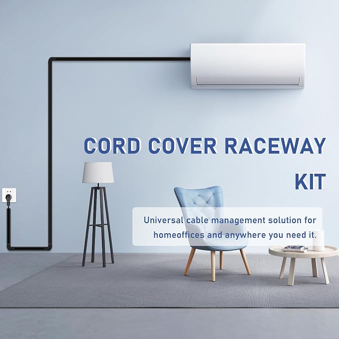 157" Cord Cover Raceway Kit, Large Cable Cover - Image 6