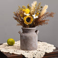 Quoowiit Ceramic Rustic Farmhouse Vase, Distressed Decorative Flower Vases by Quoowiit