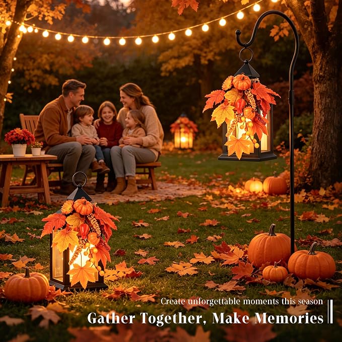 Fall Lanterns Decorative Indoor & Outdoor, Thanksgiving Decorations - Image 8
