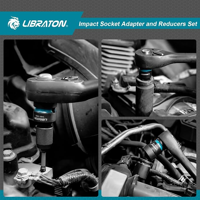 LIBRATON Impact Socket Adapter and Reducer Set 11PCS, Socket Adapters | Blow - Image 9