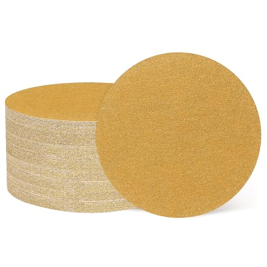 HARFINGTON 100 Pcs 1 Inch Sanding Discs 400 Grit Yellow Aluminum Oxide | Hook by HARFINGTON