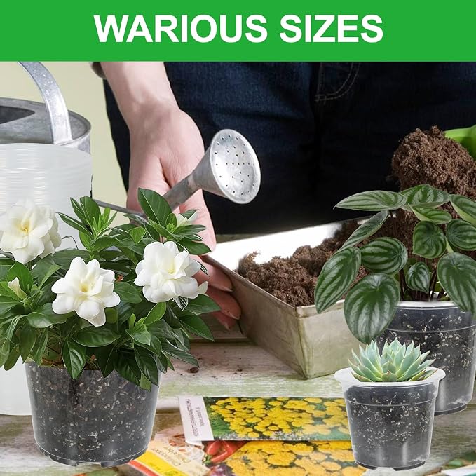 52 Pack 7/6/5/4 Inch Clear Nursery Pots - Image 6
