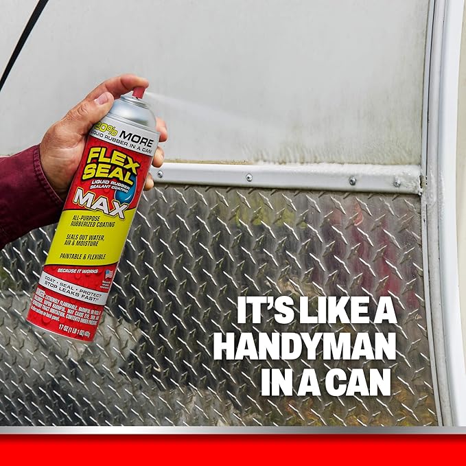 Flex Seal MAX, 17 oz, Stop Leaks Instantly, Waterproof Rubber Spray On Sealant - Image 3