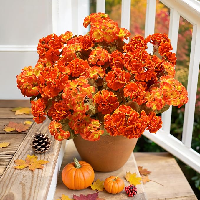 Fake Geraniums Artificial Flowers - Image 8