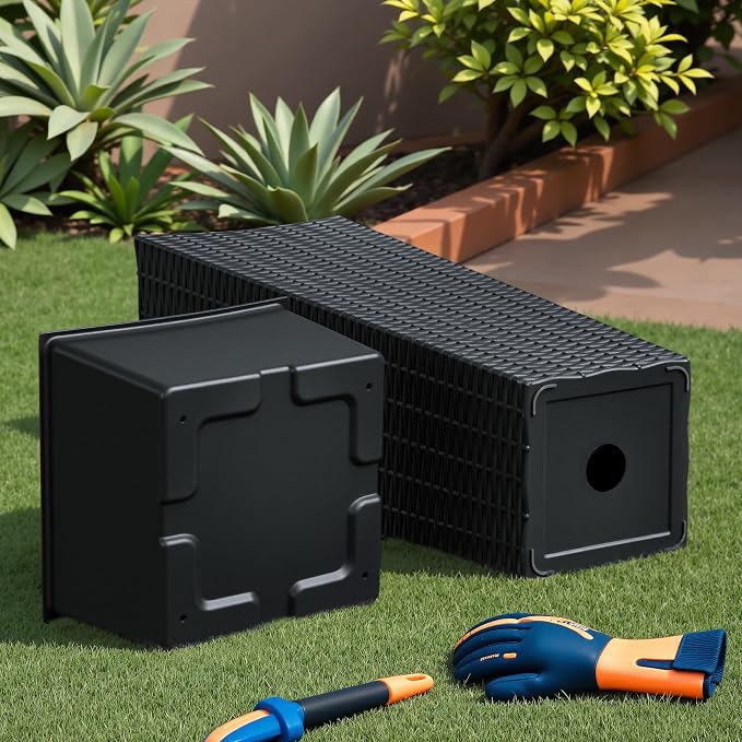 Devoko Resin 23.6'' Tall Planters Set of 2, Large Taper Outdoor Planter | - Image 4