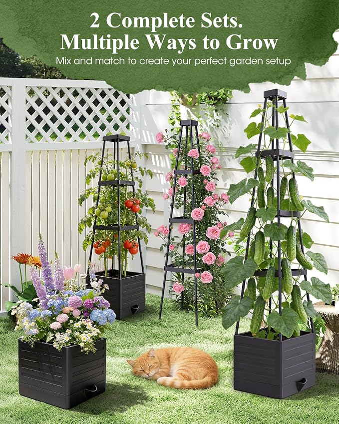 4 Pack Raised Garden Bed Planter Box - Image 5