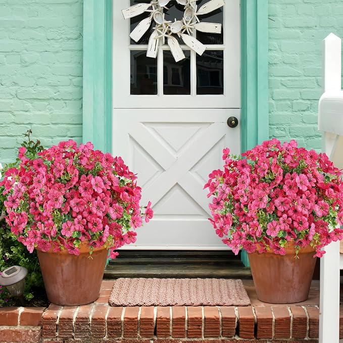 AGIRL Artificial Flowers Outdoor UV Resistant Fake Plant Garden Patio Decor | - Image 7