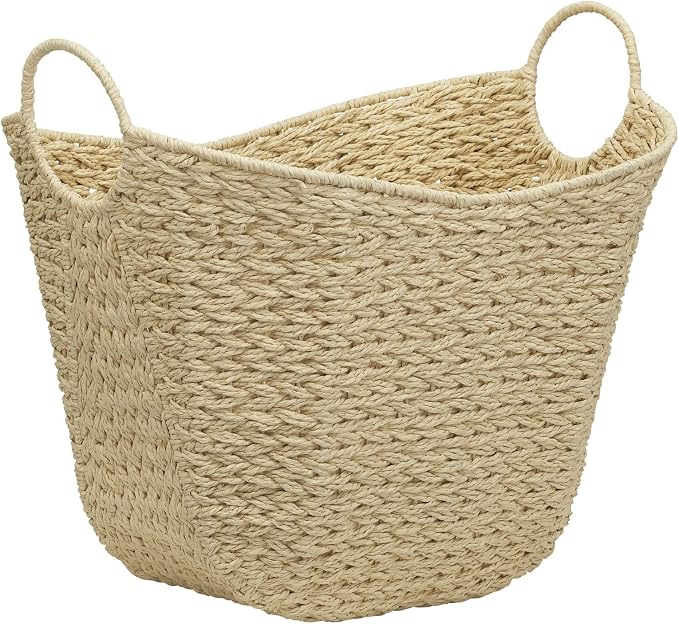 Household Essentials Cream Paper Rope Basket by HouseholdEssentials