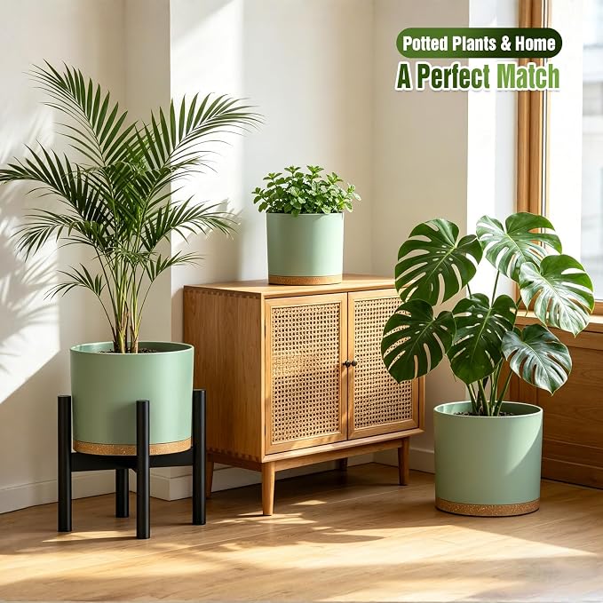 10/9/8 Inch Plant Pots 3 Pack, - Image 2