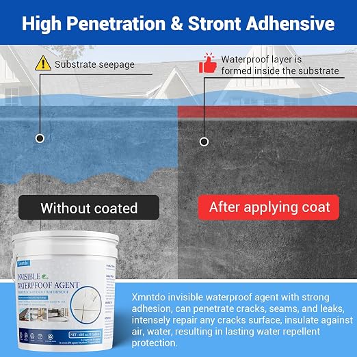 Transparent Waterproof Coating, 5 Gallon Clear Anti Leakage Sealant | Invisible - Image 7