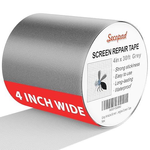 Secopad 4" x 360" Screen Repair Tape, Screen Repair Kit, Quick Repair, Strong by Secopad