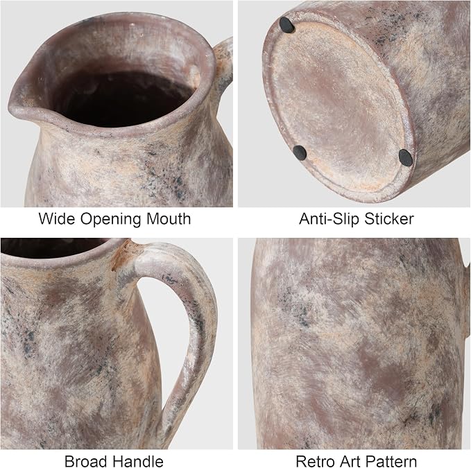 Ceramic Flower Vase with Handles - Image 4